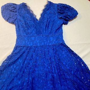 Tadashi Shoji Royal Blue Lace Cocktail dress size 14